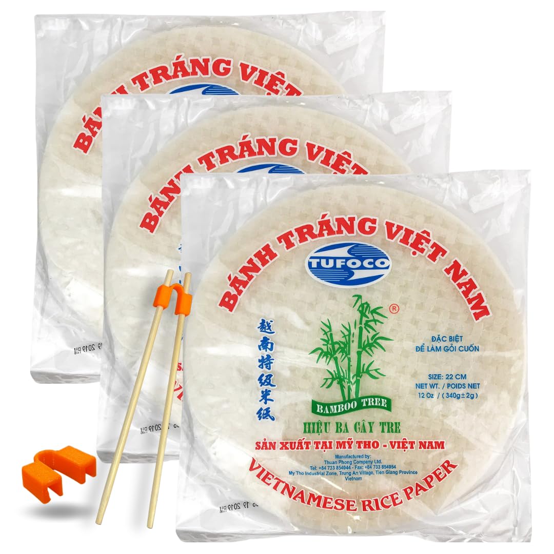 Three Bamboo Brand Rice Paper Wraps