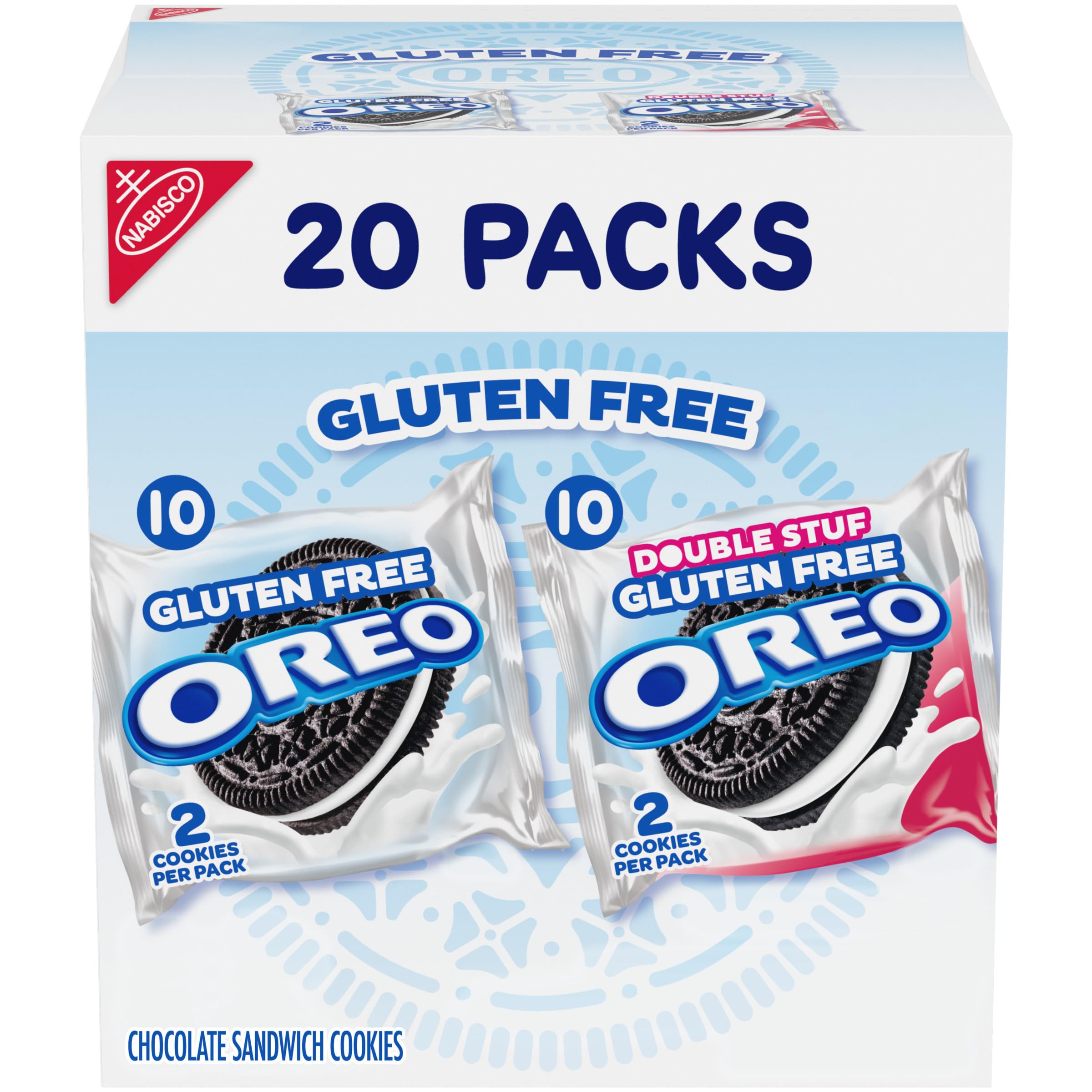 OREO Gluten Free Original & Double Stuf Chocolate Sandwich Cookies Variety Pack