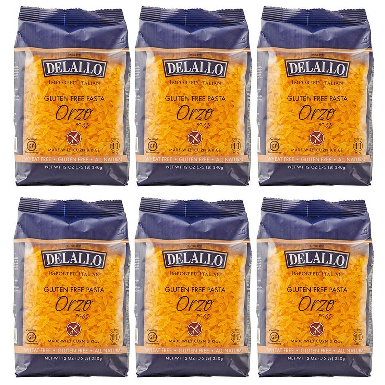 DeLallo Gluten Free Orzo Pasta