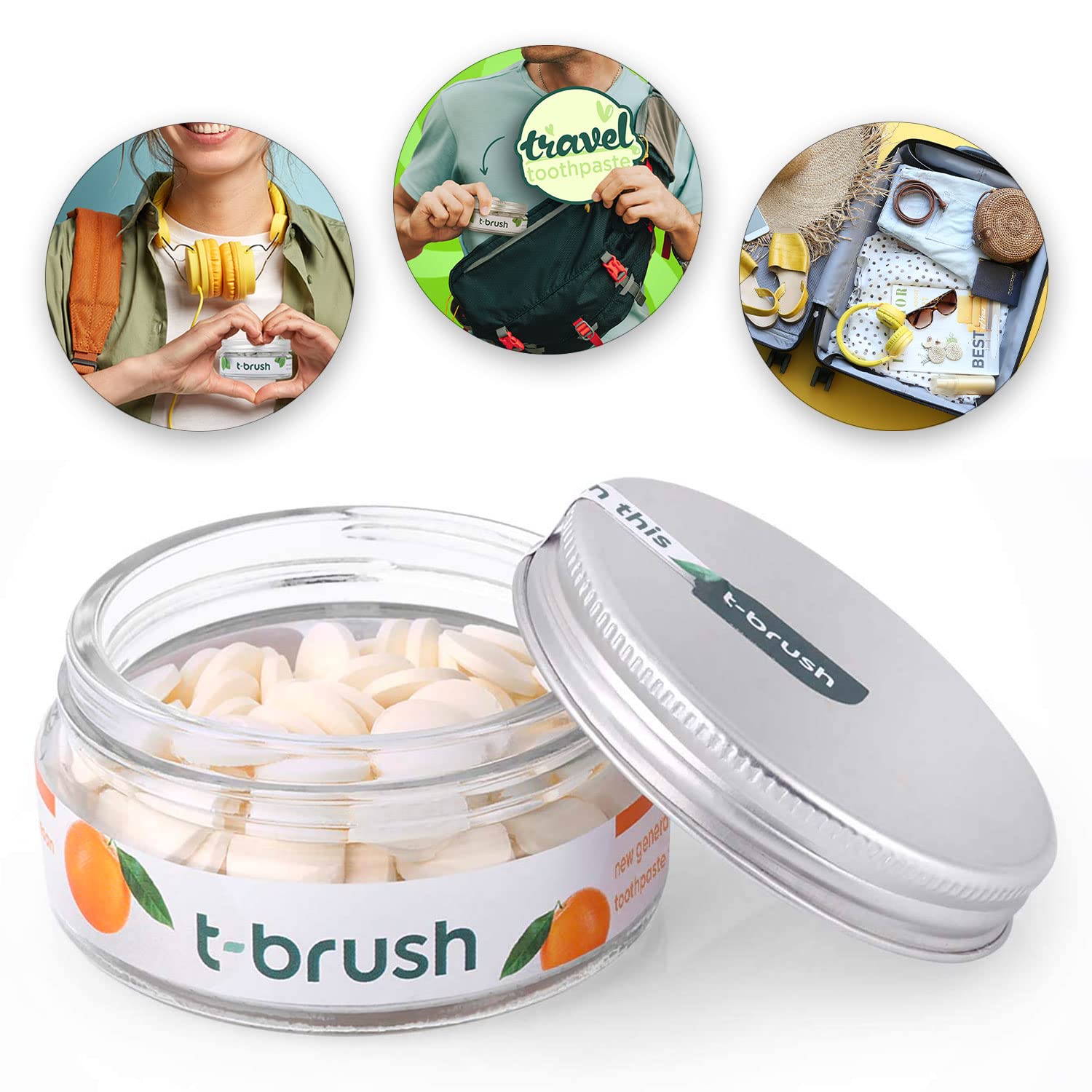 T-brush Whitening Travel Toothpaste Tablets