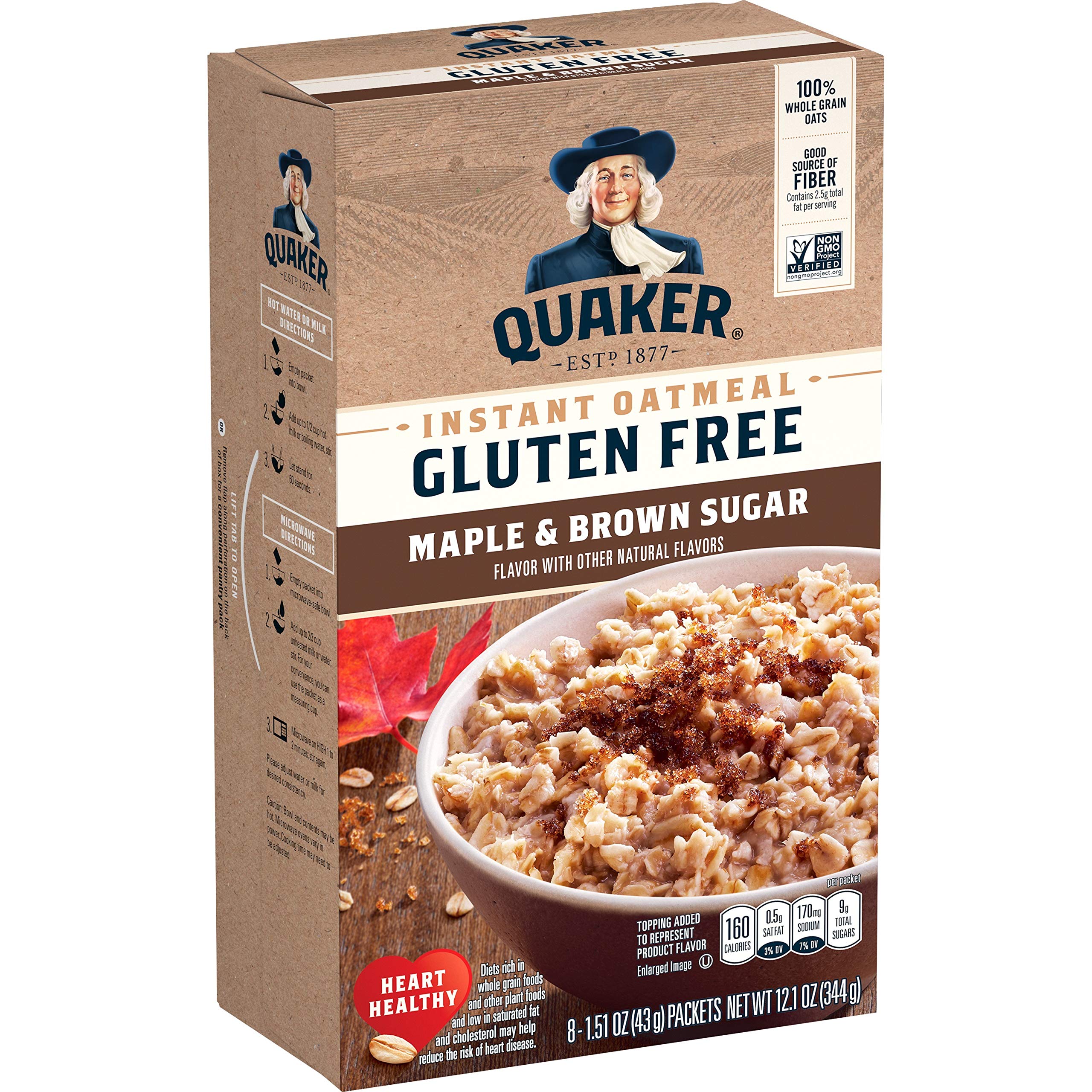 Quaker Instant Oatmeal Gluten Free Maple & Brown Sugar