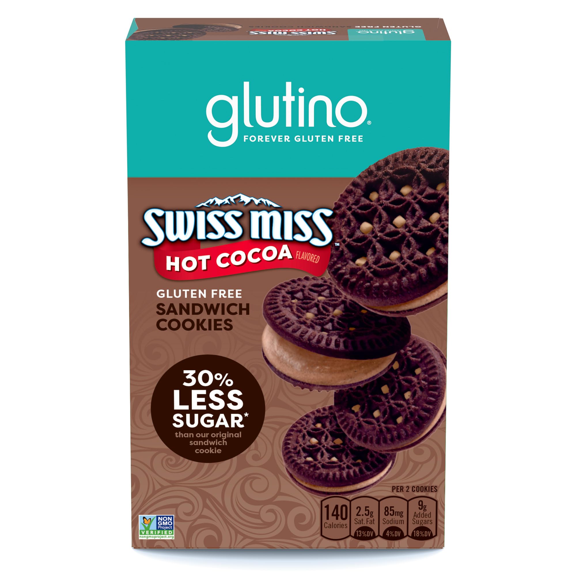 Glutino Swiss Miss Gluten Free Hot Cocoa Flavored Sandwich Cookies